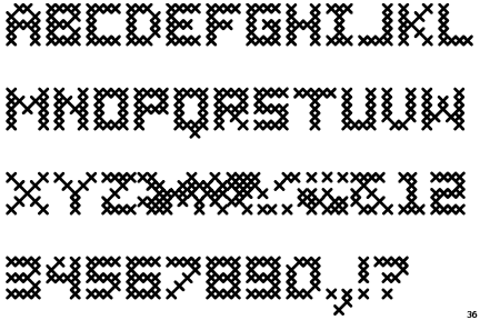 Information about the typeface Cross Stitch Coarse and where to buy it. Information about the typeface Cross Stitch Coarse and where to buy it.