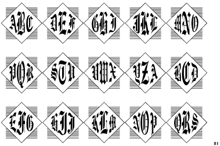 Diamond Monogram Font