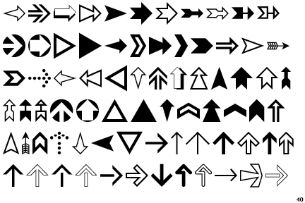 Information about the font Geometric Arrows and where to buy it