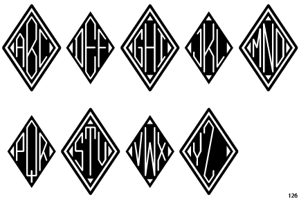 Harold's Monograms Black Diamond Three
