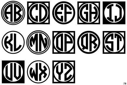 Circle Monograms Two White