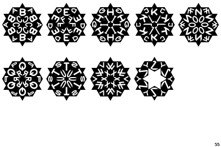 Snowflake Monograms Black