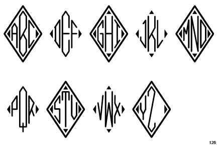 Harold's Monograms White Diamond Three