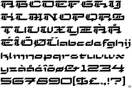 block gothic font