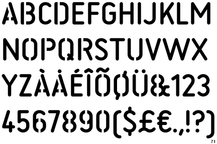 stencil fonts