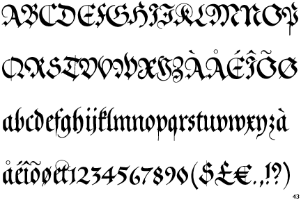 Fraktur Typeface