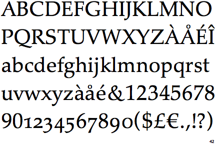 Font Palatino