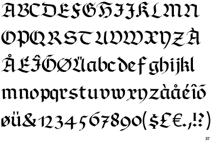 Fraktur Typeface