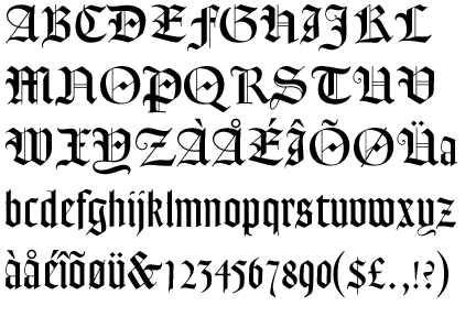 goudy text font