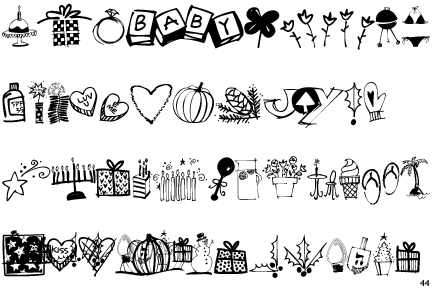 Information about the font Holiday Doodles Too and where to buy it