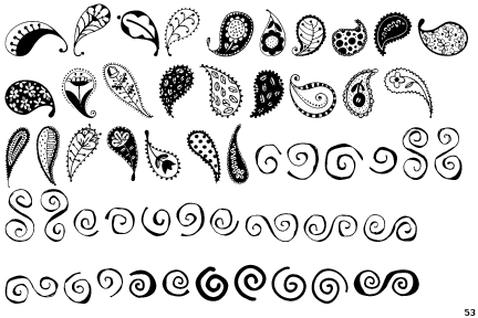 Information about the font Paisley and Swirl Doodles and where to buy it