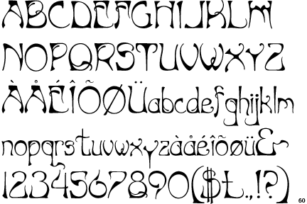 font art nouveau