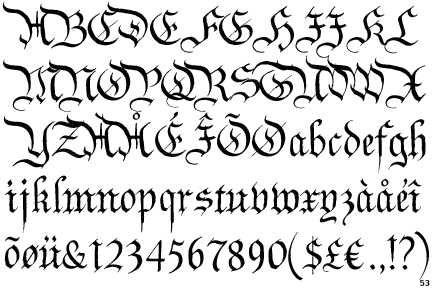 blackletter font