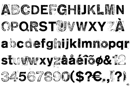 stamp font form