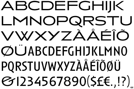 art deco font. a series of Art Deco