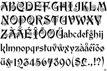 font art nouveau