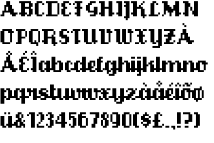 pixel font