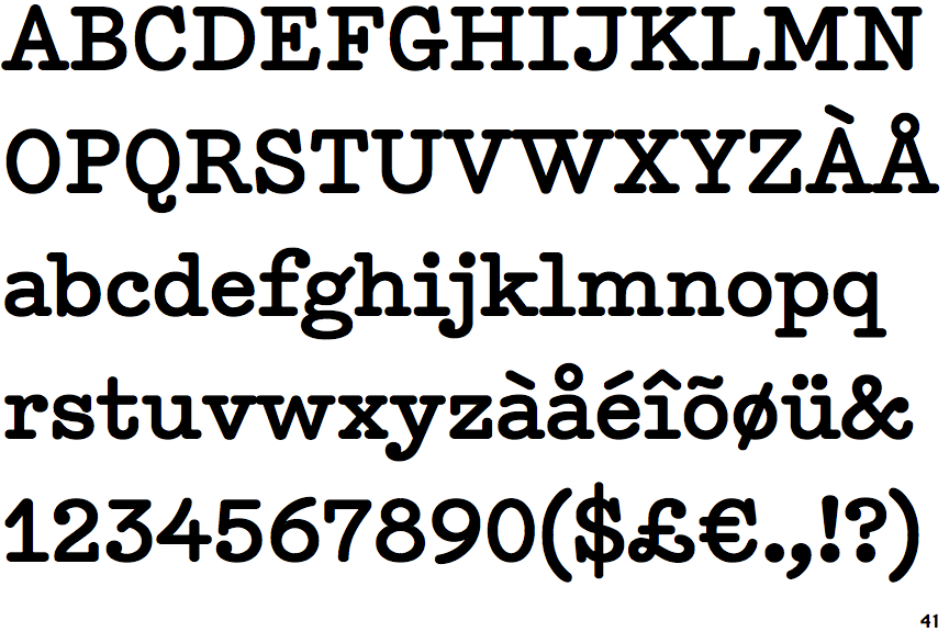 Identifont Typewriter Bold (A2)