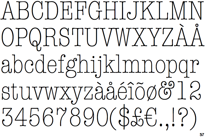 Differences - American Typewriter & ITC American Typewriter Condensed Light