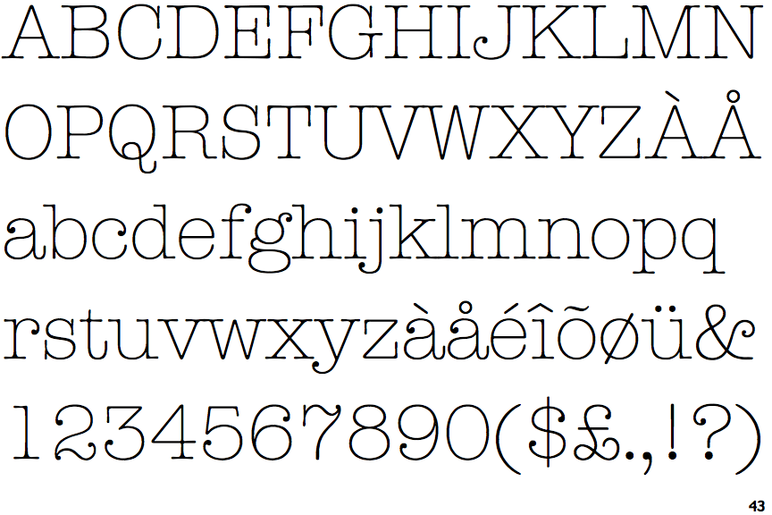 Differences - American Typewriter & ITC American Typewriter Condensed Light