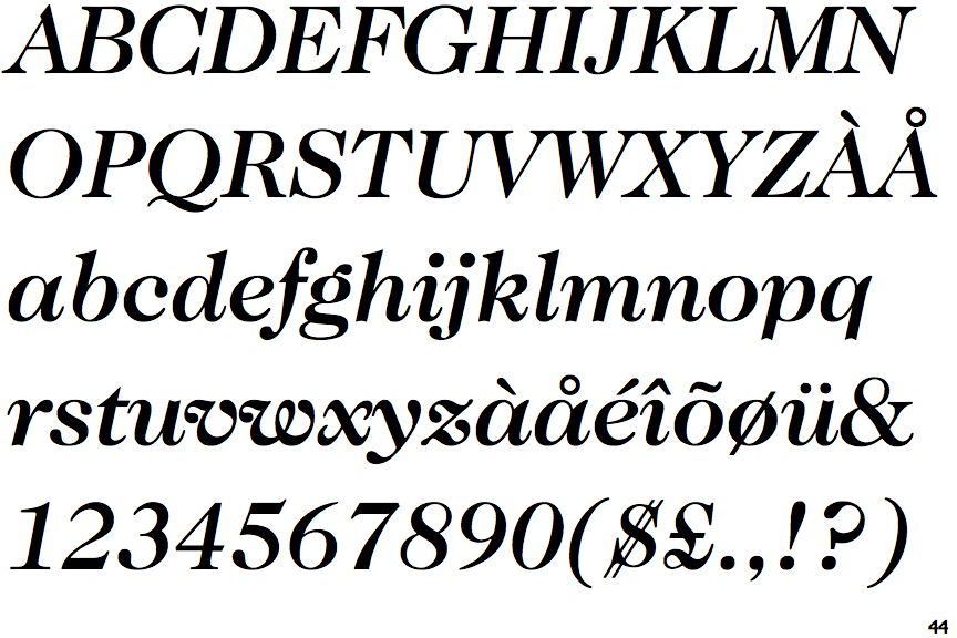 ITC Caslon 224 Medium Italic
