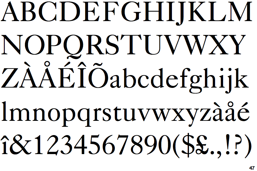 big caslon bold font 21