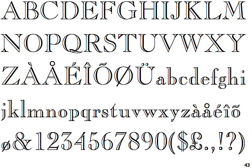 Caslon Open Face