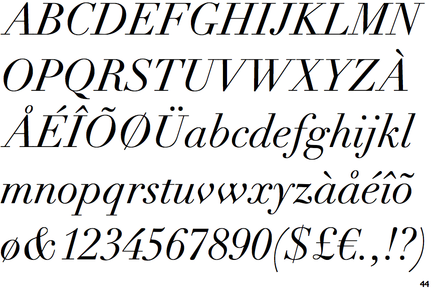 Linotype Didot Italic