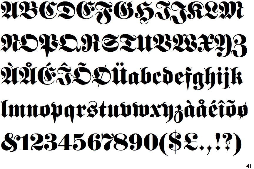 Identifont - Fette Fraktur
