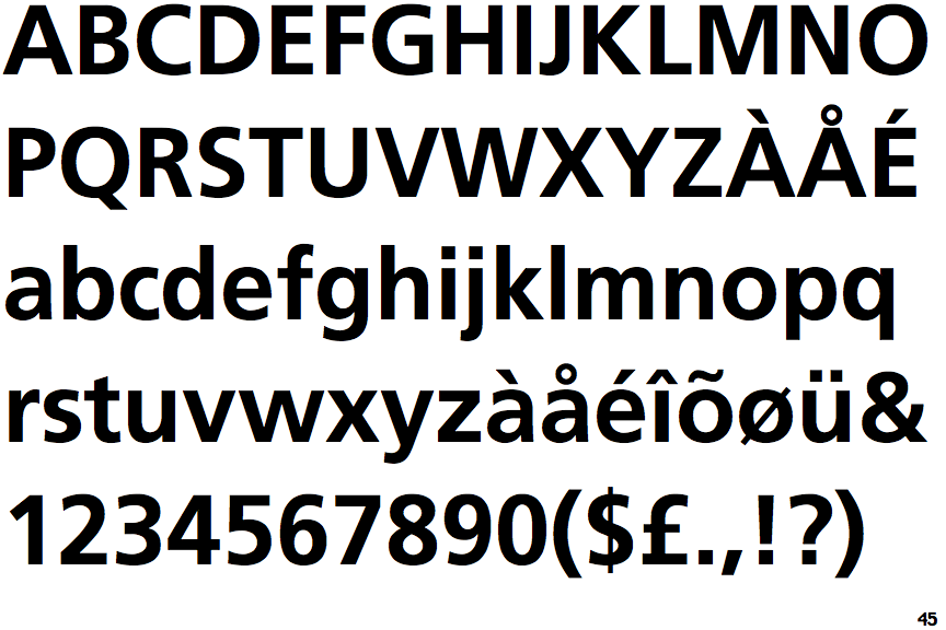 Frutiger Bold