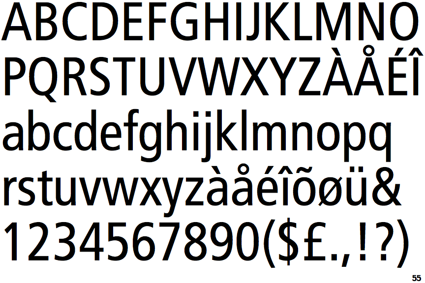 Frutiger Condensed