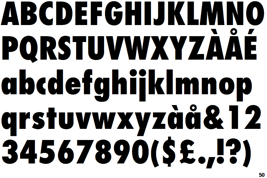 Futura Condensed Extra Bold