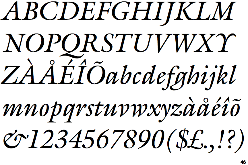 ITC Galliard Italic