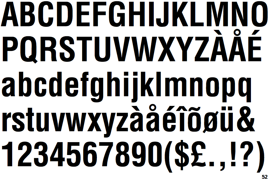 Helvetica Condensed Bold