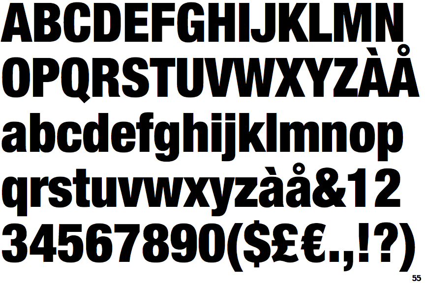 Neue Helvetica Condensed Black
