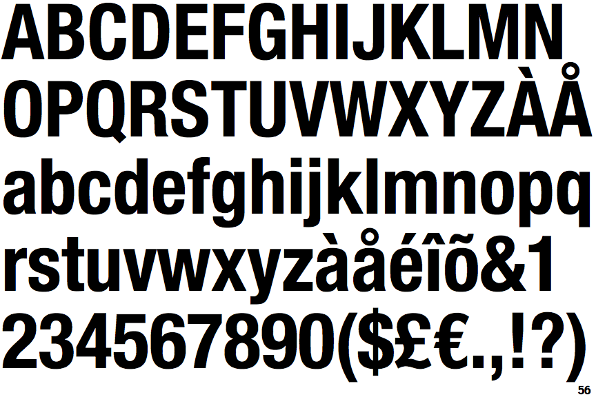 font similar to helvetica neue condensed bold