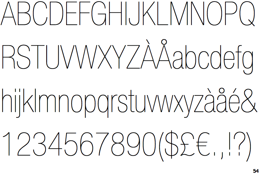 Asser entusiasme chant Identifont - Neue Helvetica Condensed Ultra Light