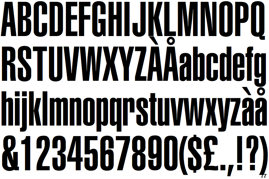 Helvetica Ultra Compressed