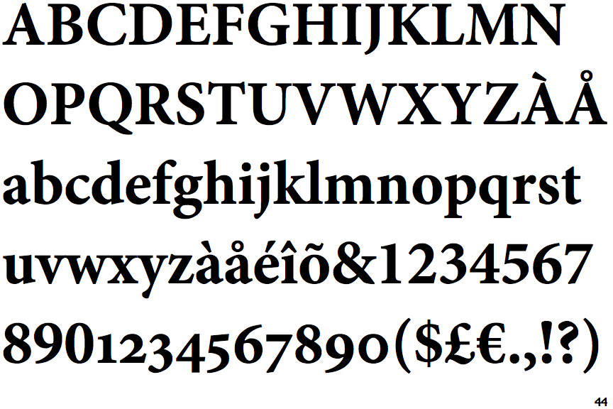 Identifont Minion Bold