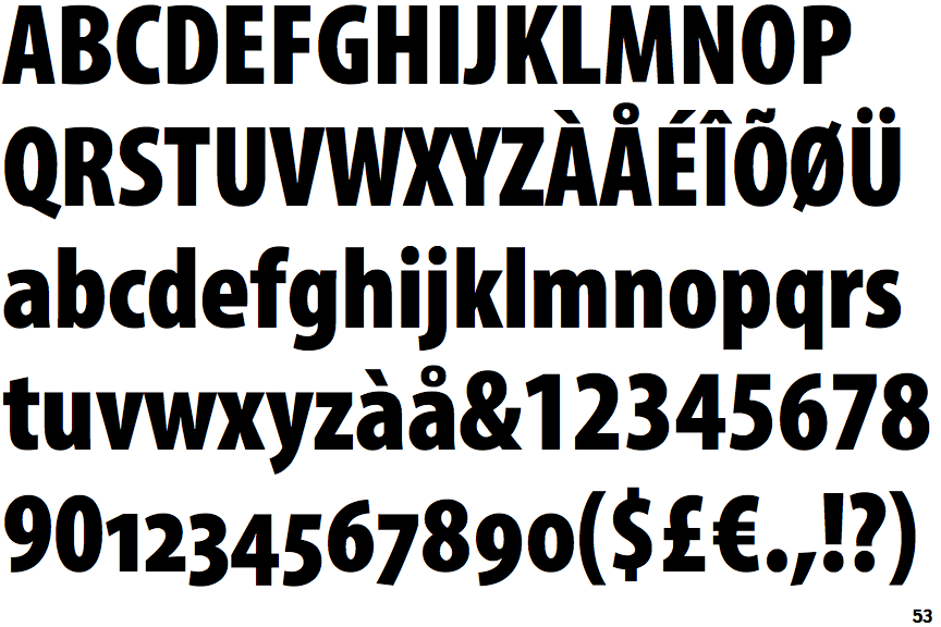 Myriad Black Condensed