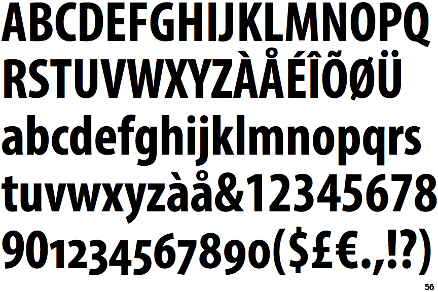 Identifont - Myriad Bold Condensed