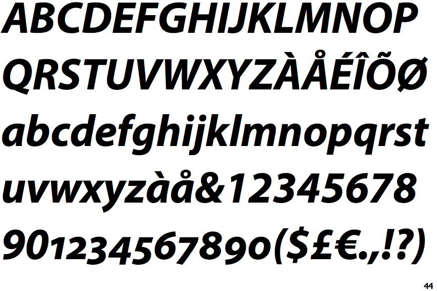 Myriad Bold Italic