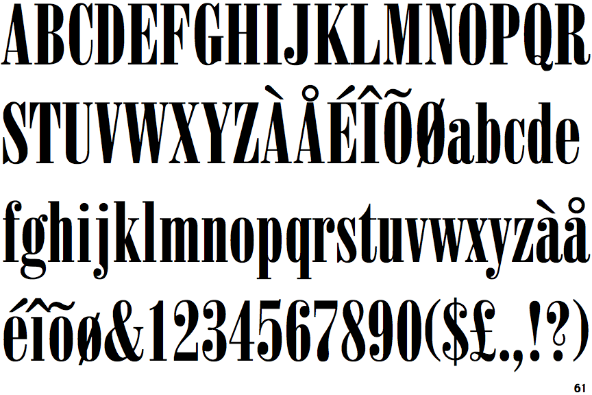 Bodoni Poster Compressed