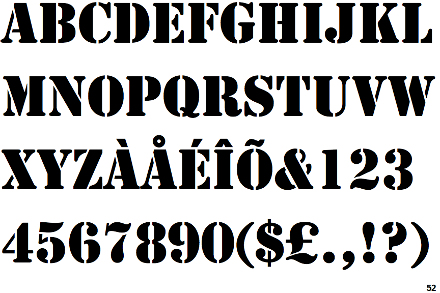 Identifont - Stencil Bold