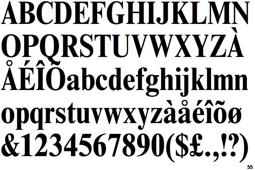 Times Roman Font Stencils