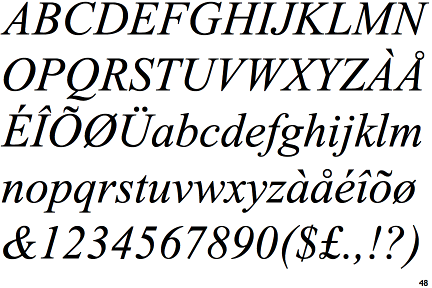 Times New Roman Italic