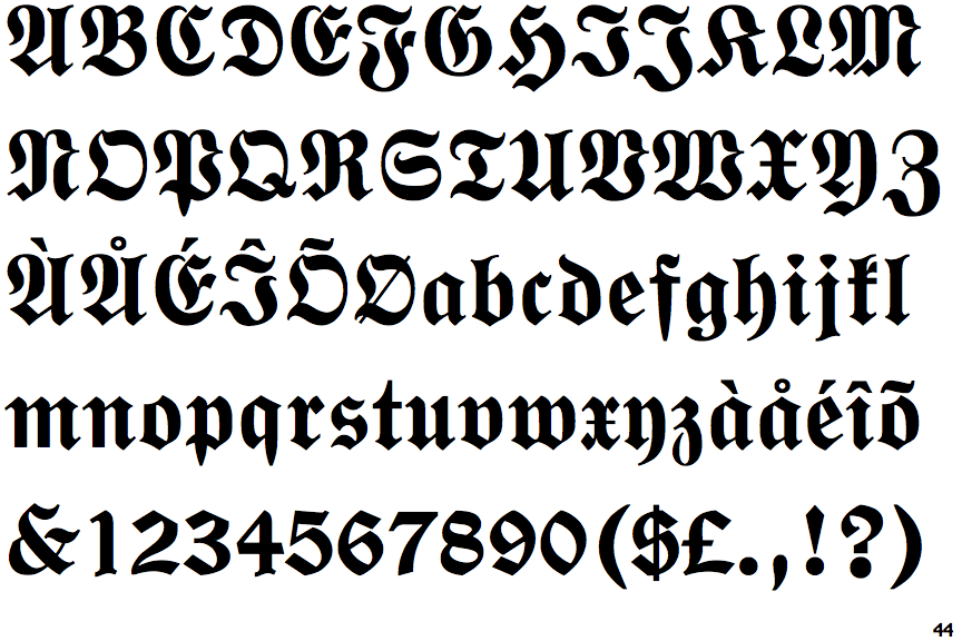 Wittenberger Fraktur Bold