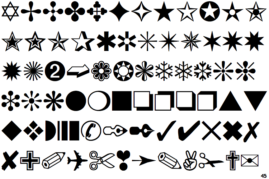 ITC Zapf Dingbats