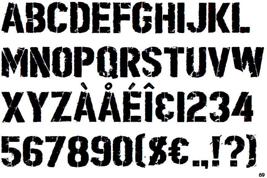 Algerian Alphabet Letter Stencils