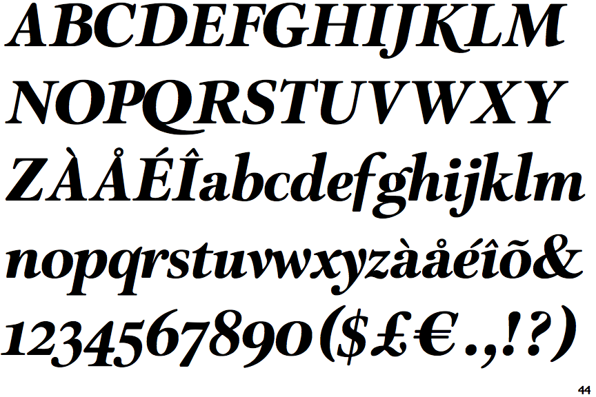 Identifont Park Lane Bold